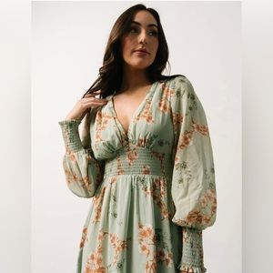 Baltic Born Olivia Maxi Dress in Green Floral. Size 2X